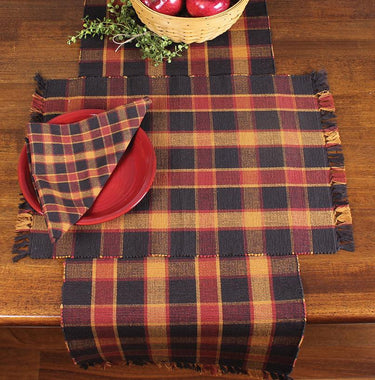 Homestead Table Runner Black TR330011 - The Fox Decor